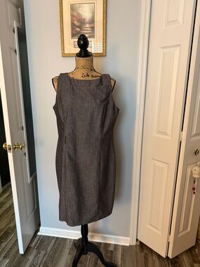 AGB Charcoal Sleeveless Midi Sheath Dress